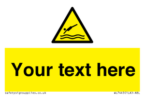 Custom Warning diving area